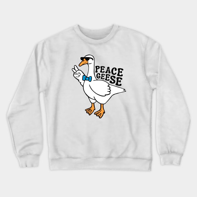 Peace Geese Silly Goose with Sunglasses Crewneck Sweatshirt by Downtown Rose